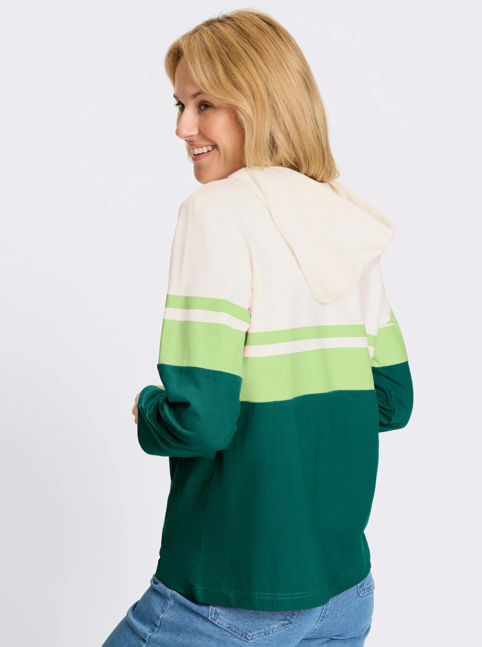 Sweatshirt im Color-Blocking-Dessin