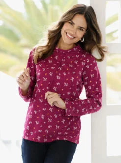 Sweatshirt im floralen Dessin