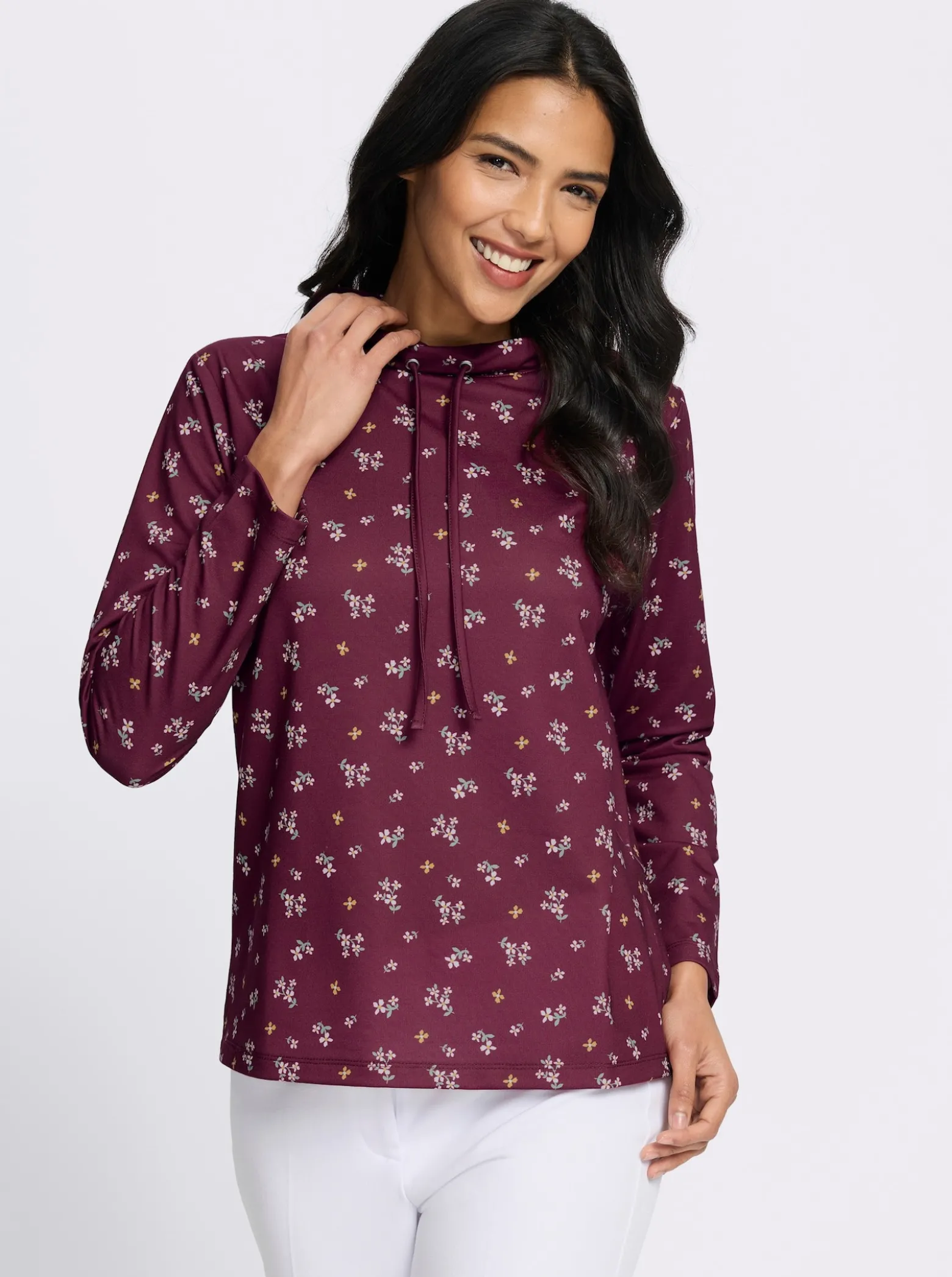 Sweatshirt im floralen Dessin