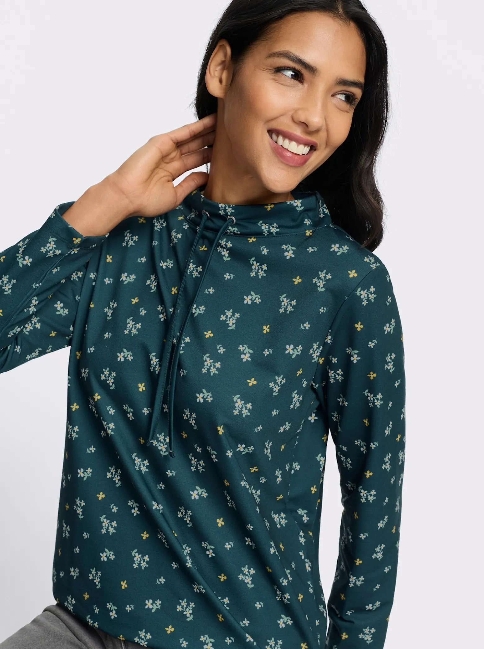 Sweatshirt im floralen Dessin