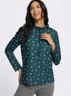 Sweatshirt im floralen Dessin