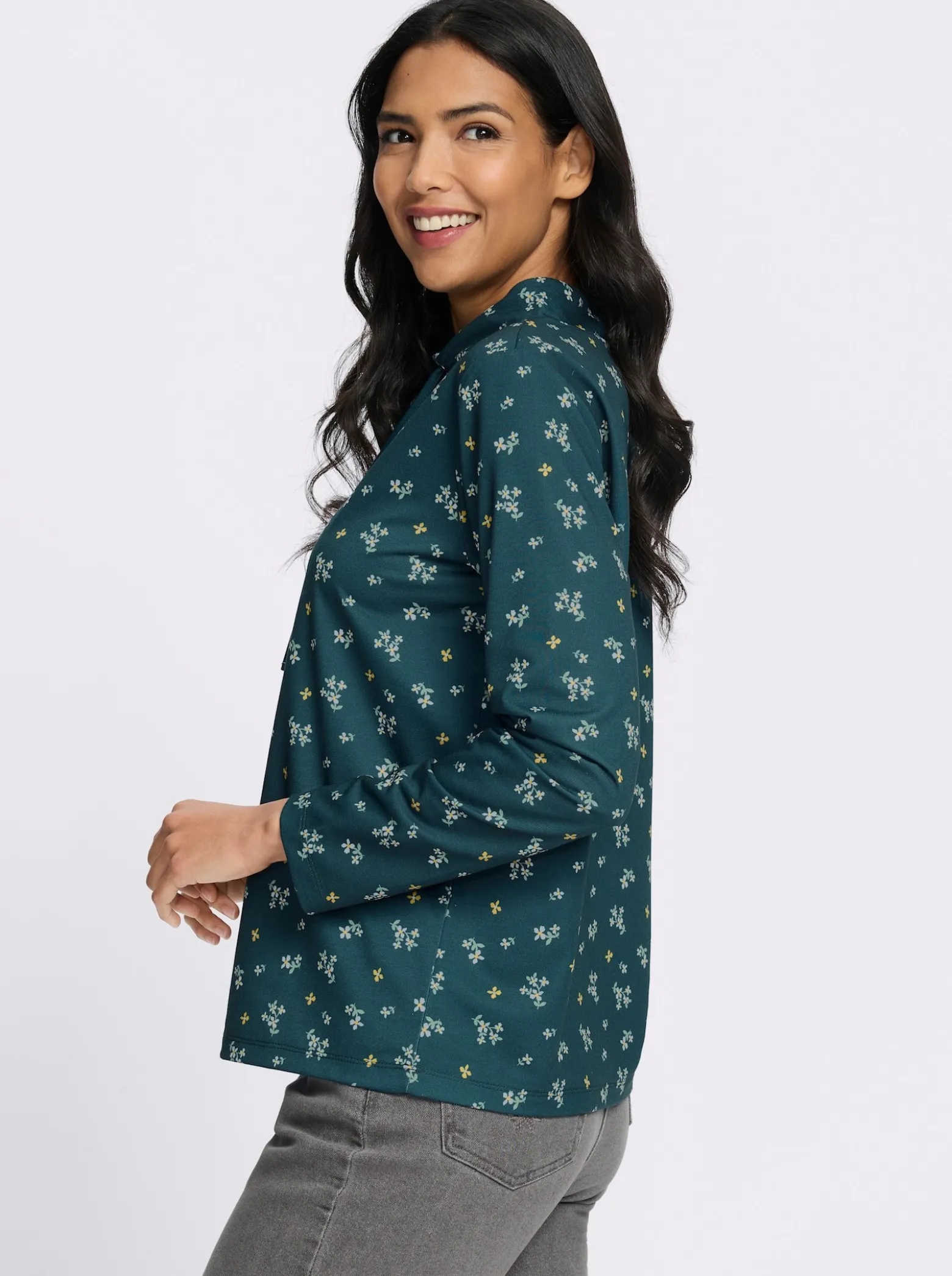 Sweatshirt im floralen Dessin