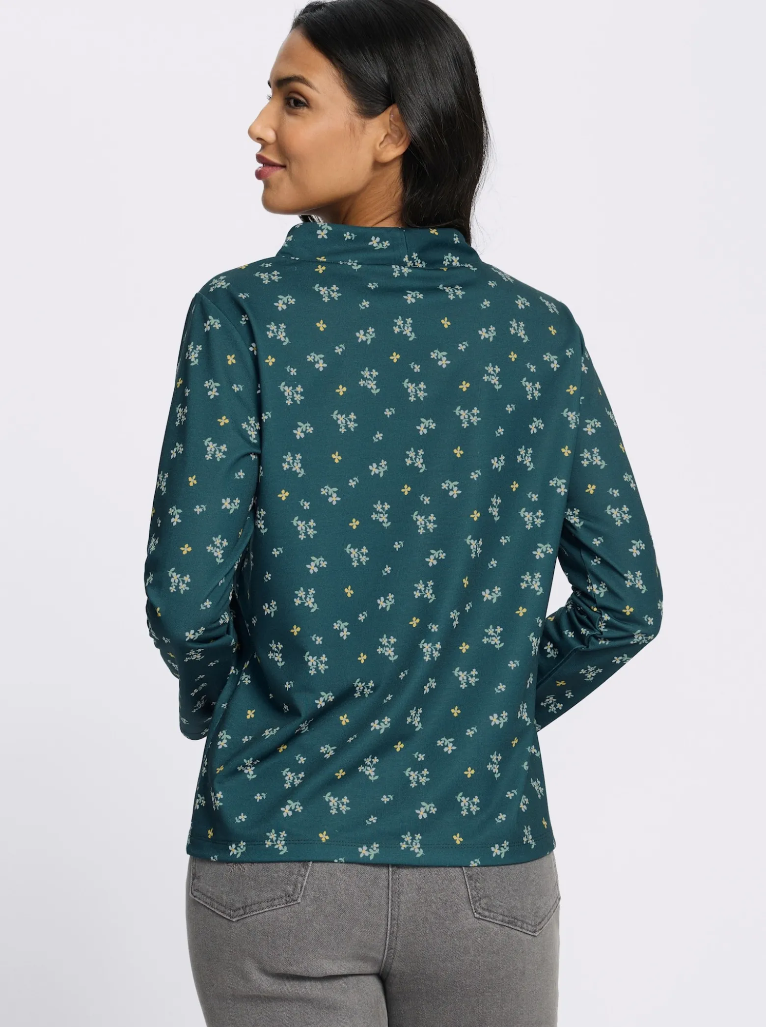 Sweatshirt im floralen Dessin