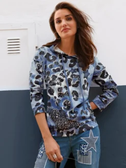 Sweatshirt im Muster-Mix