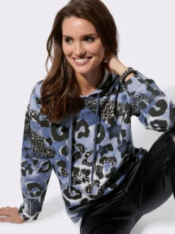 Sweatshirt im Muster-Mix