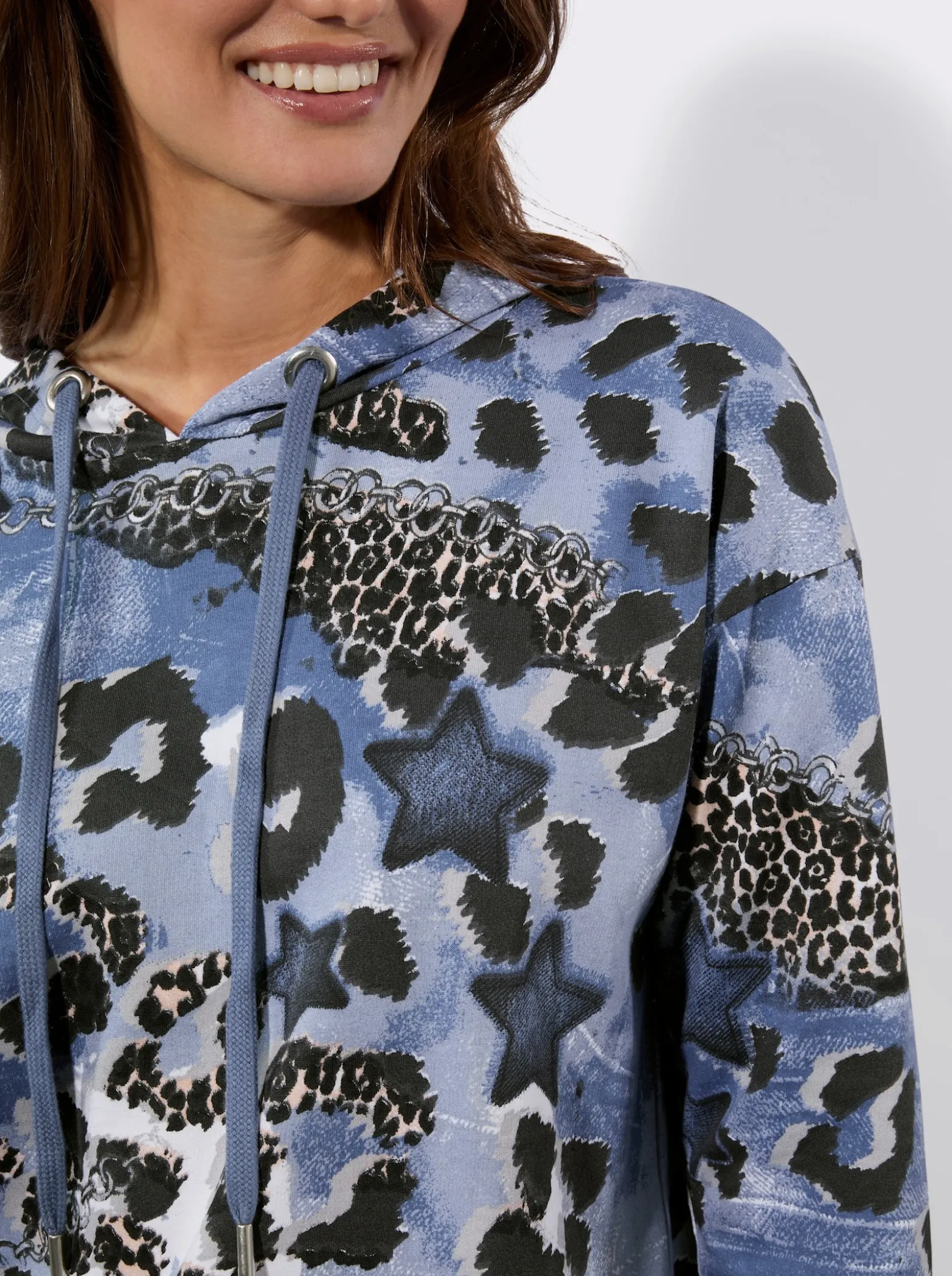 Sweatshirt im Muster-Mix