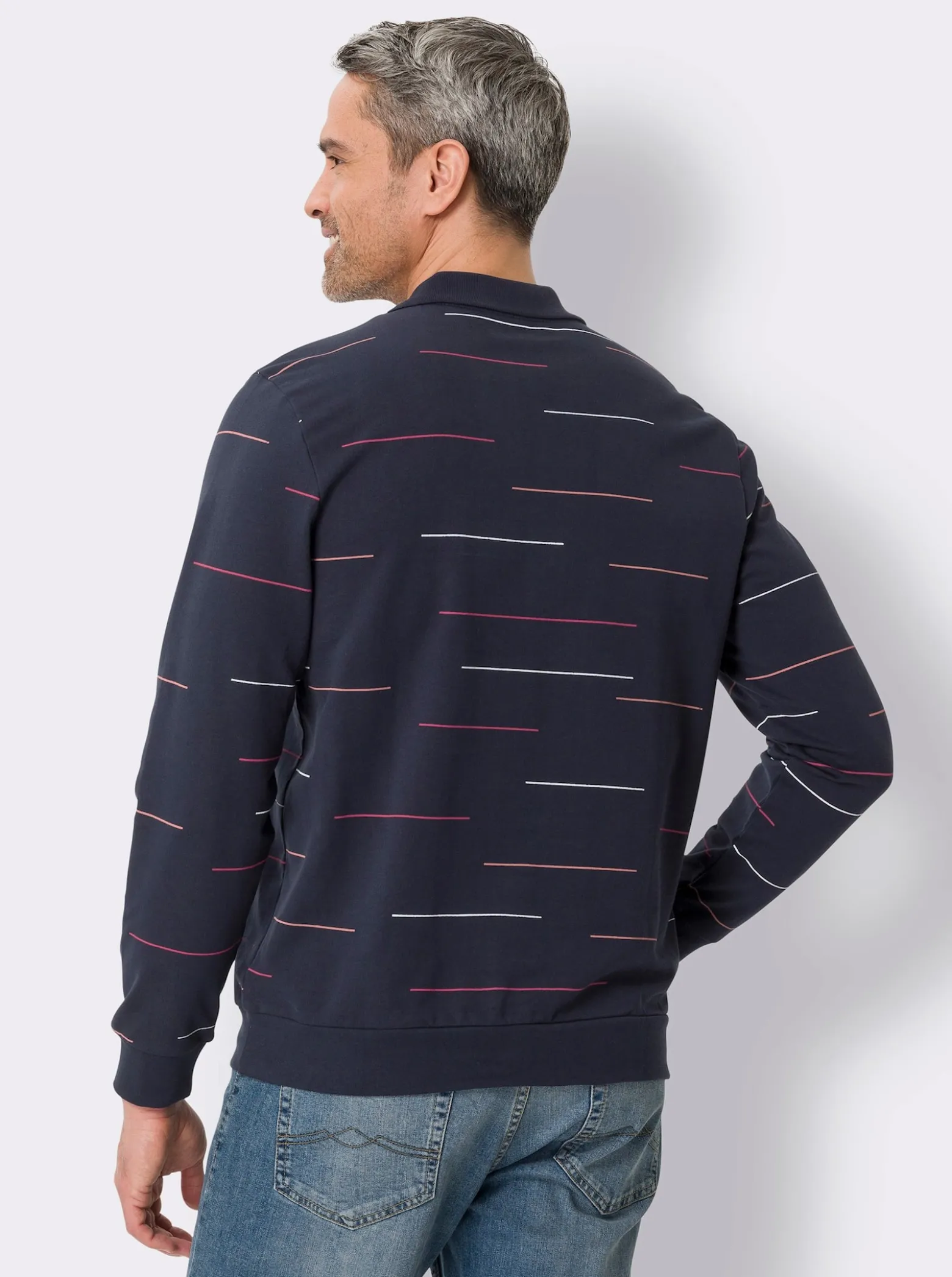 Sweatshirt im Ringel-Look