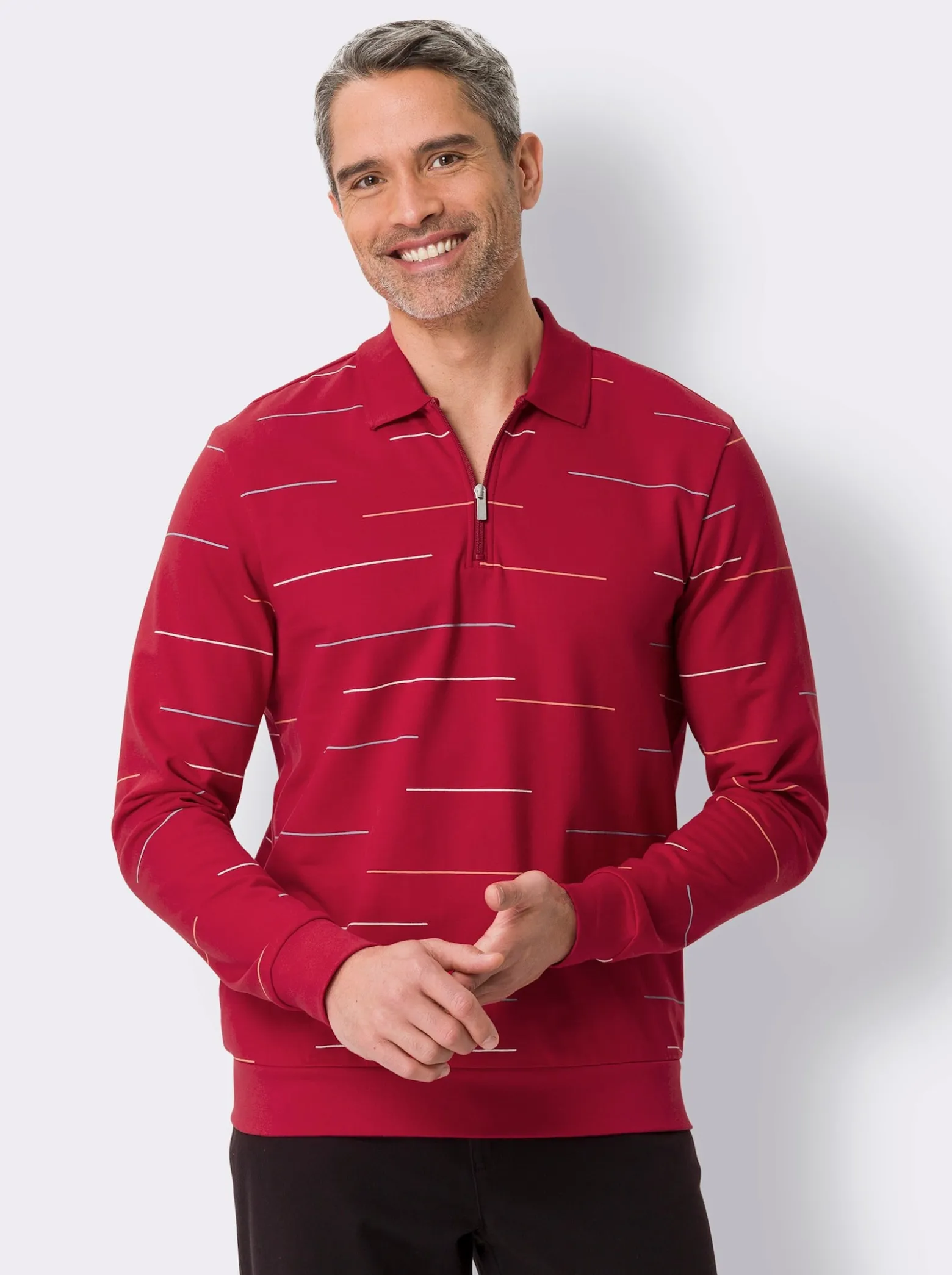 Sweatshirt im Ringel-Look