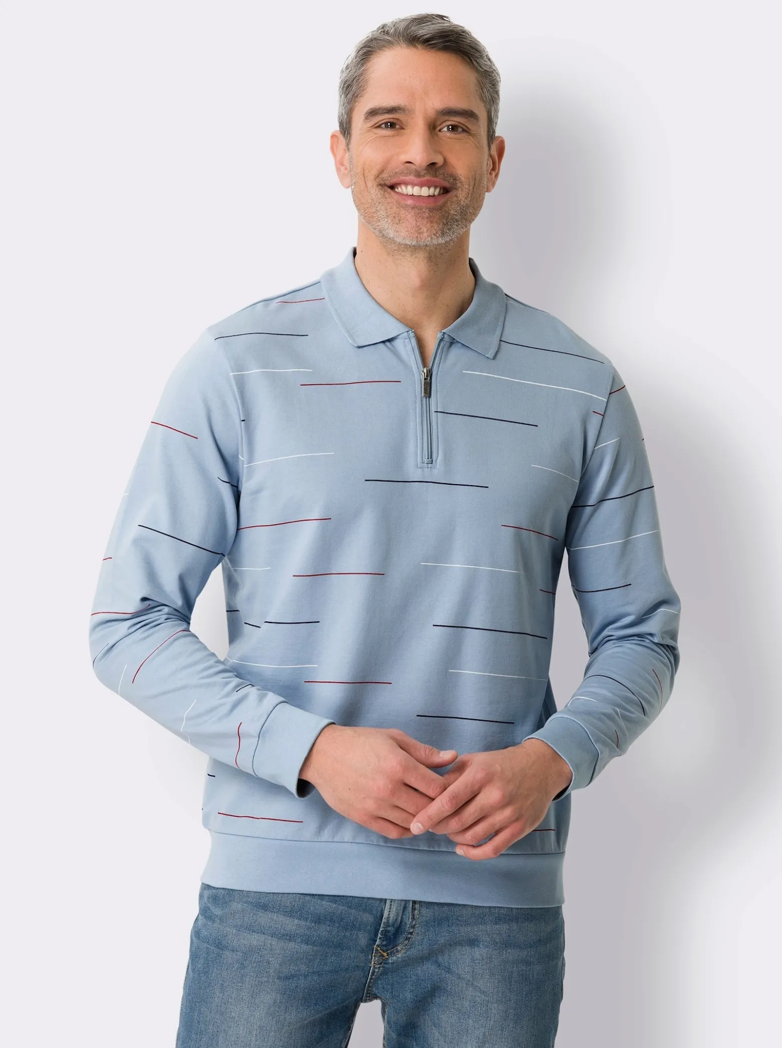 Sweatshirt im Ringel-Look