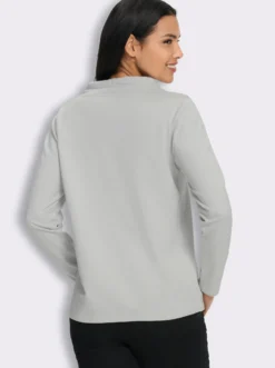 Sweatshirt mit überlappendem Ausschnitt