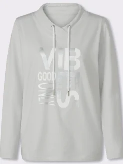 Sweatshirt mit überlappendem Ausschnitt
