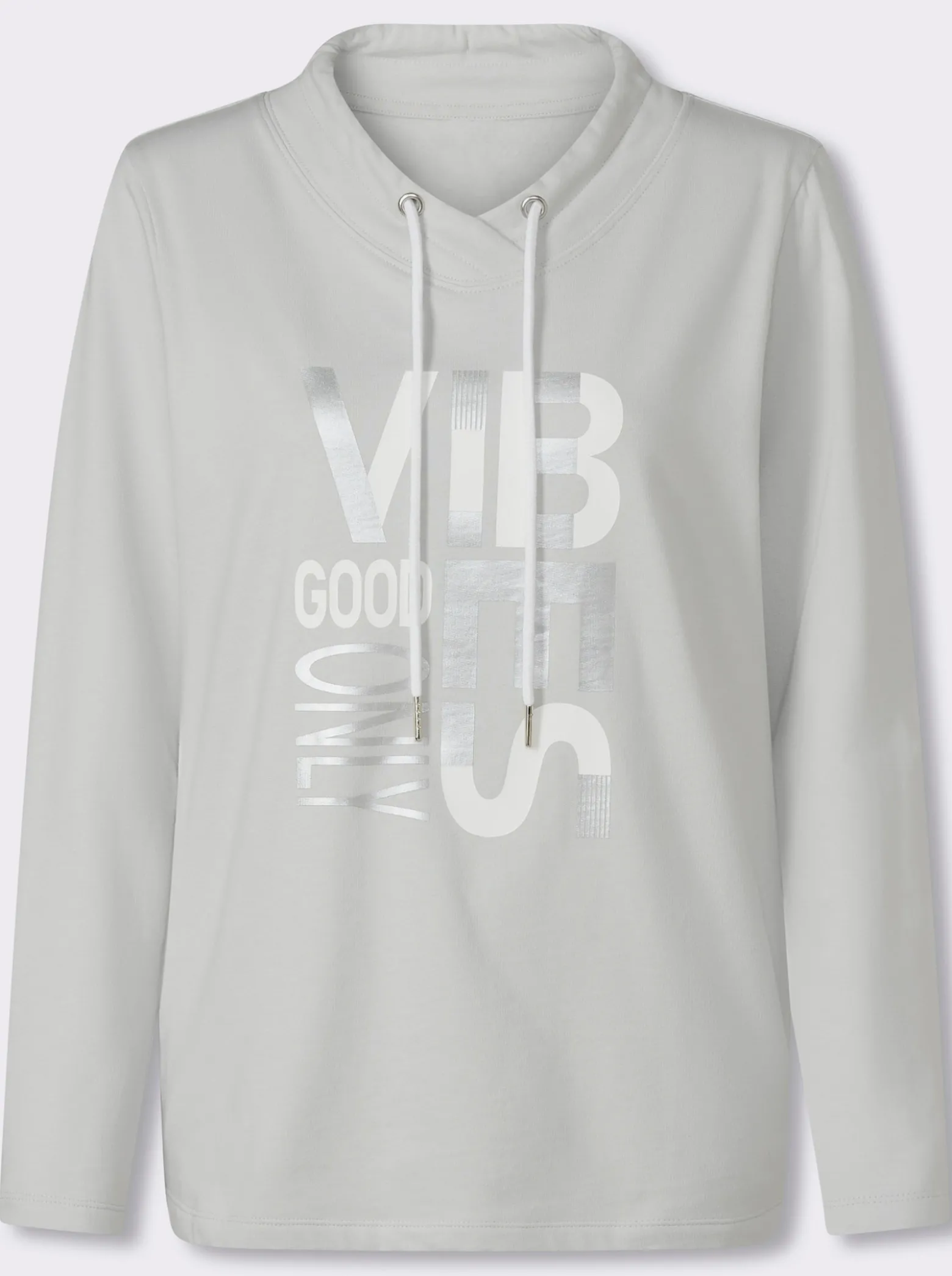 Sweatshirt mit überlappendem Ausschnitt