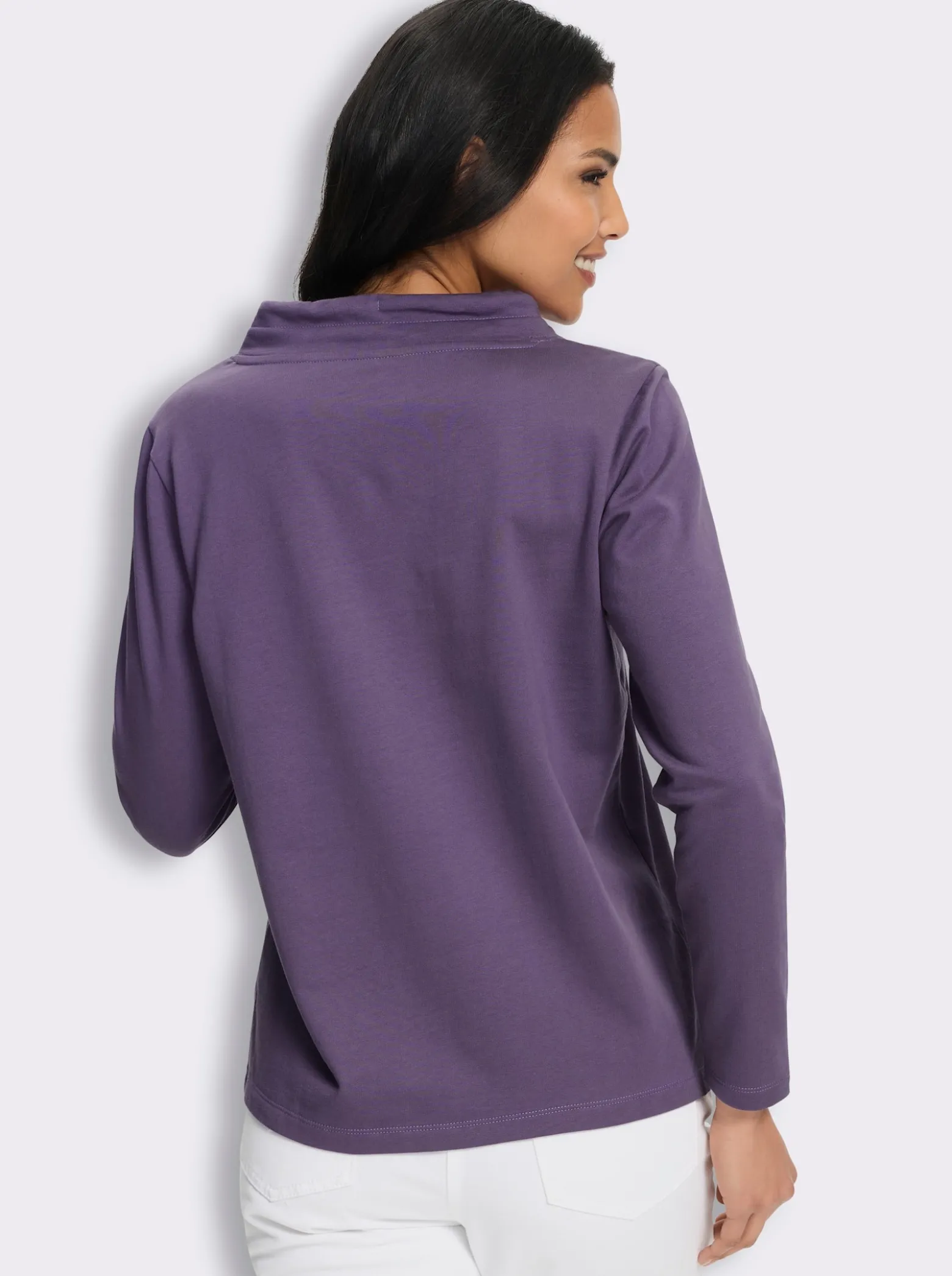 Sweatshirt mit überlappendem Ausschnitt