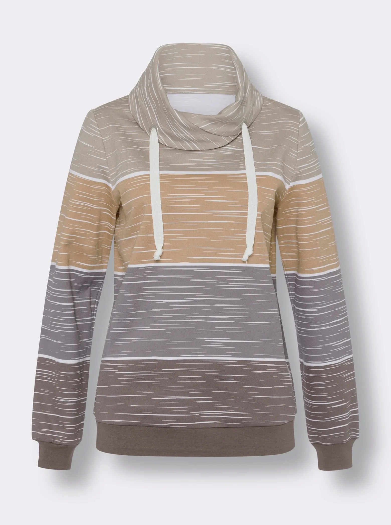 Sweatshirt mit überlappendem Rollkragen