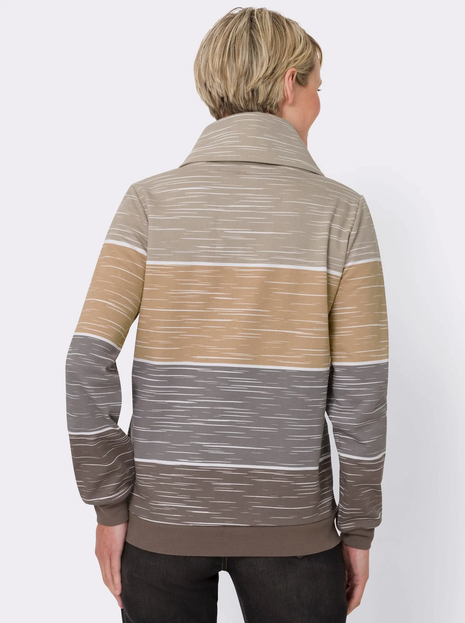 Sweatshirt mit überlappendem Rollkragen