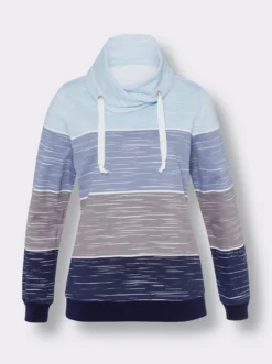 Sweatshirt mit überlappendem Rollkragen