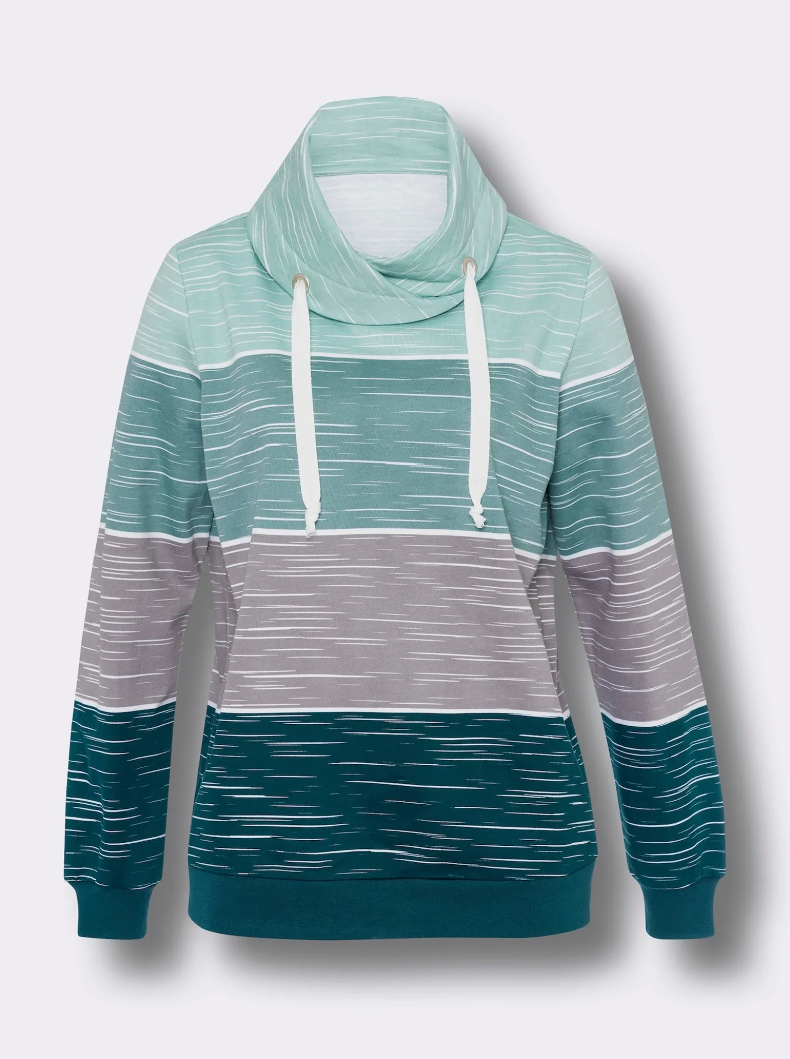 Sweatshirt mit überlappendem Rollkragen