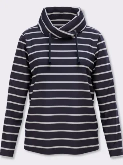 Sweatshirt mit überlappendem Kragen