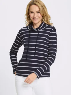 Sweatshirt mit überlappendem Kragen