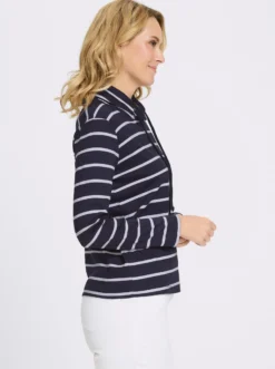Sweatshirt mit überlappendem Kragen