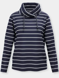 Sweatshirt mit überlappendem Kragen