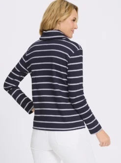 Sweatshirt mit überlappendem Kragen