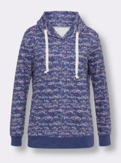 Sweatshirt mit überlappendem Rollkragen