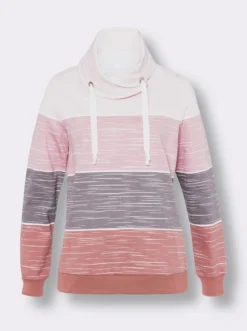 Sweatshirt mit überlappendem Rollkragen