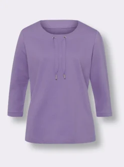 Sweatshirt mit Bindebändern am Ausschnitt