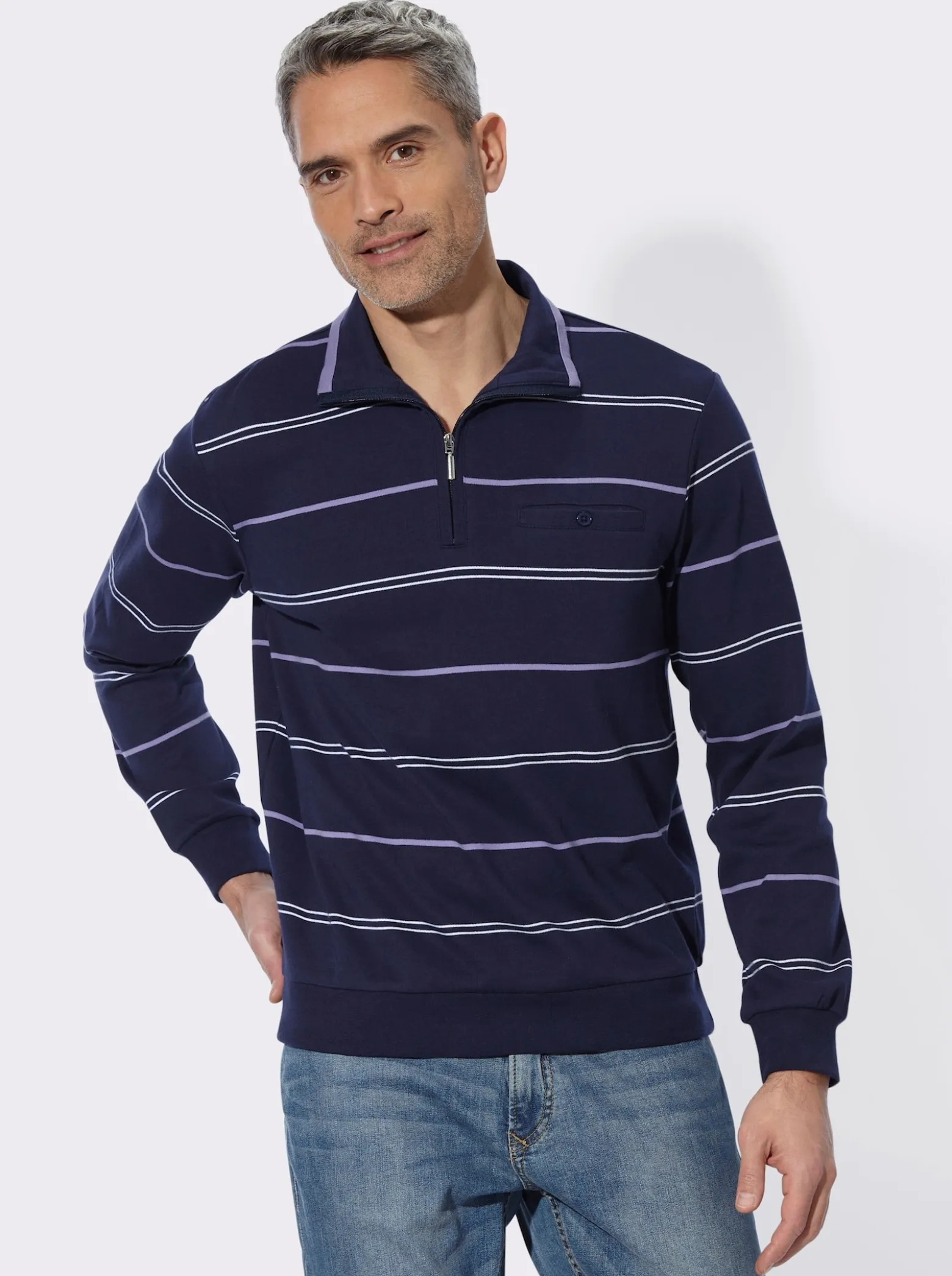 Sweatshirt mit Brusttasche