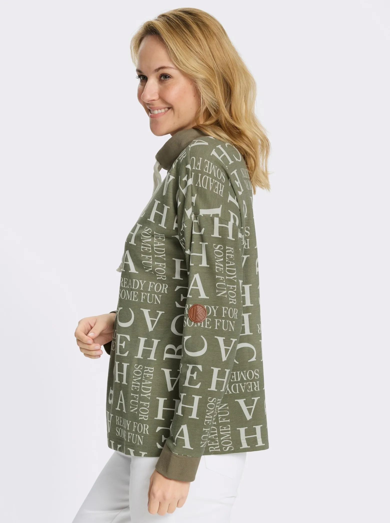 Sweatshirt mit Buchstaben-Druck