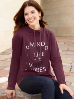 Sweatshirt mit Foliendruck