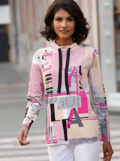 Sweatshirt mit Folien-Print