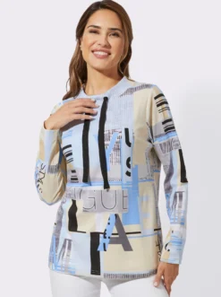 Sweatshirt mit Folien-Print