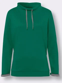 Sweatshirt mit gestreiftem Bindeband