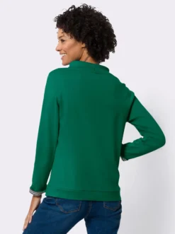 Sweatshirt mit gestreiftem Bindeband