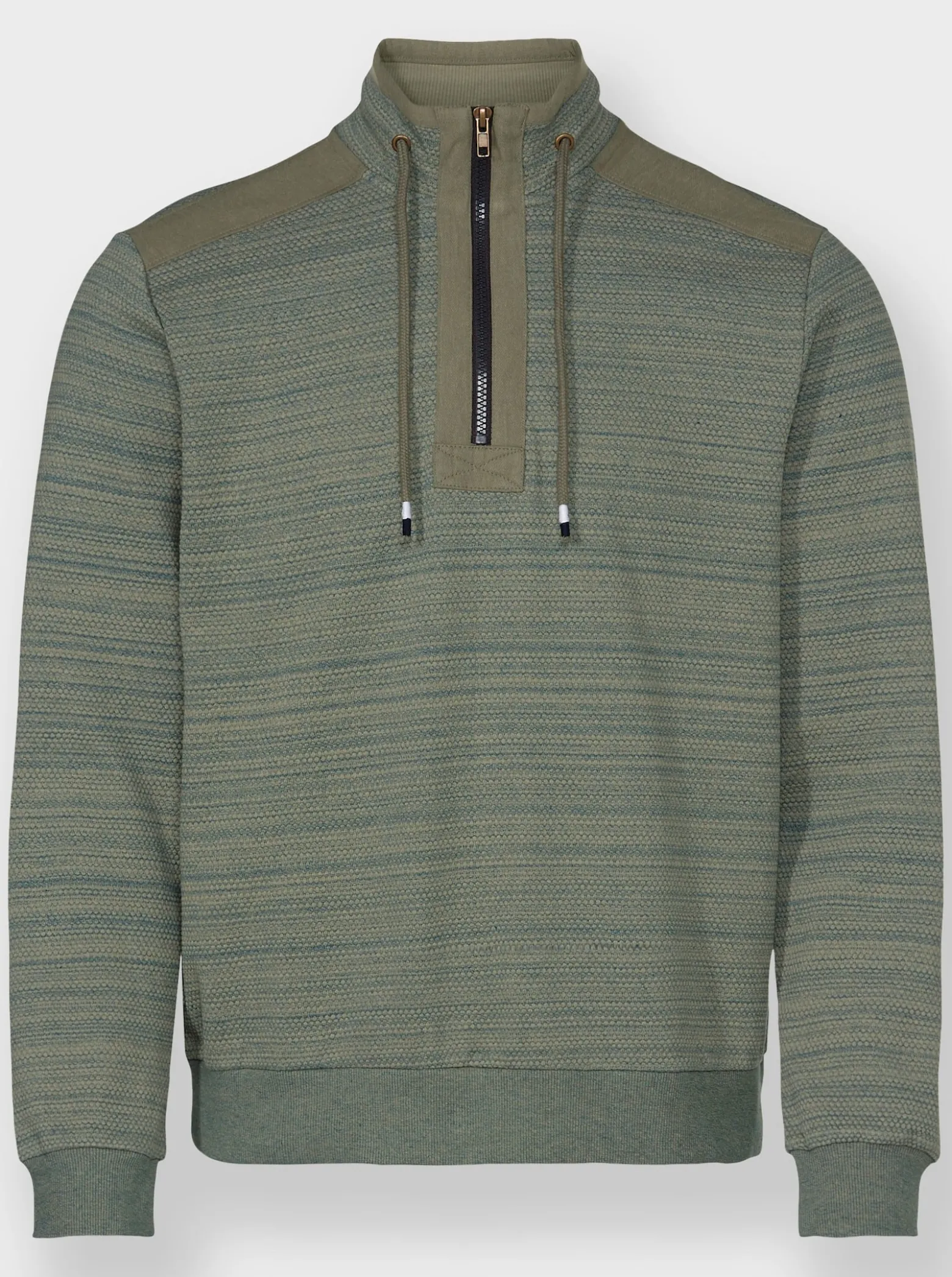 Sweatshirt mit gewebten Twill-Besätzen