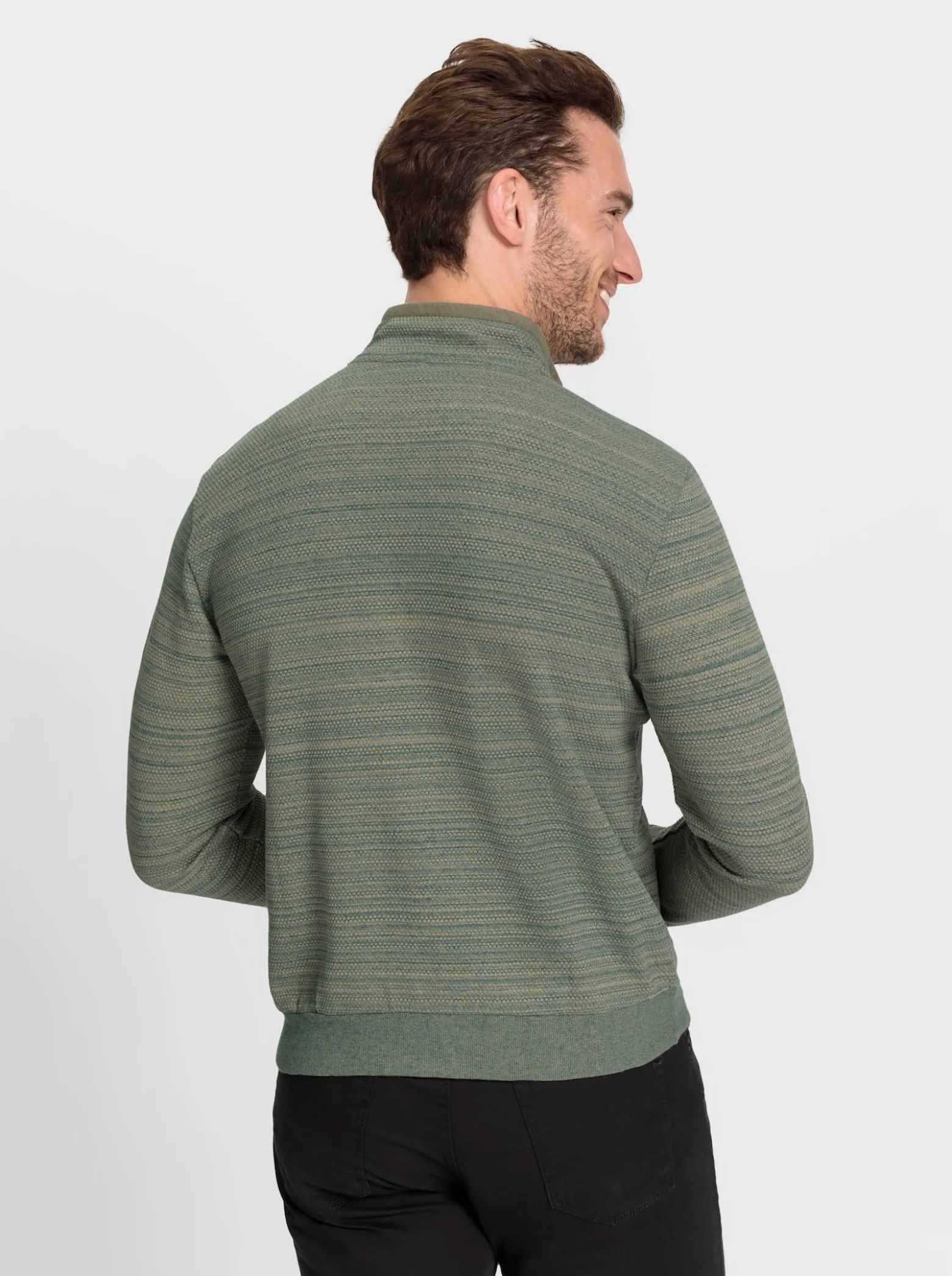 Sweatshirt mit gewebten Twill-Besätzen