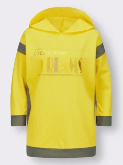 Sweatshirt mit goldfarbenem Folien-Print