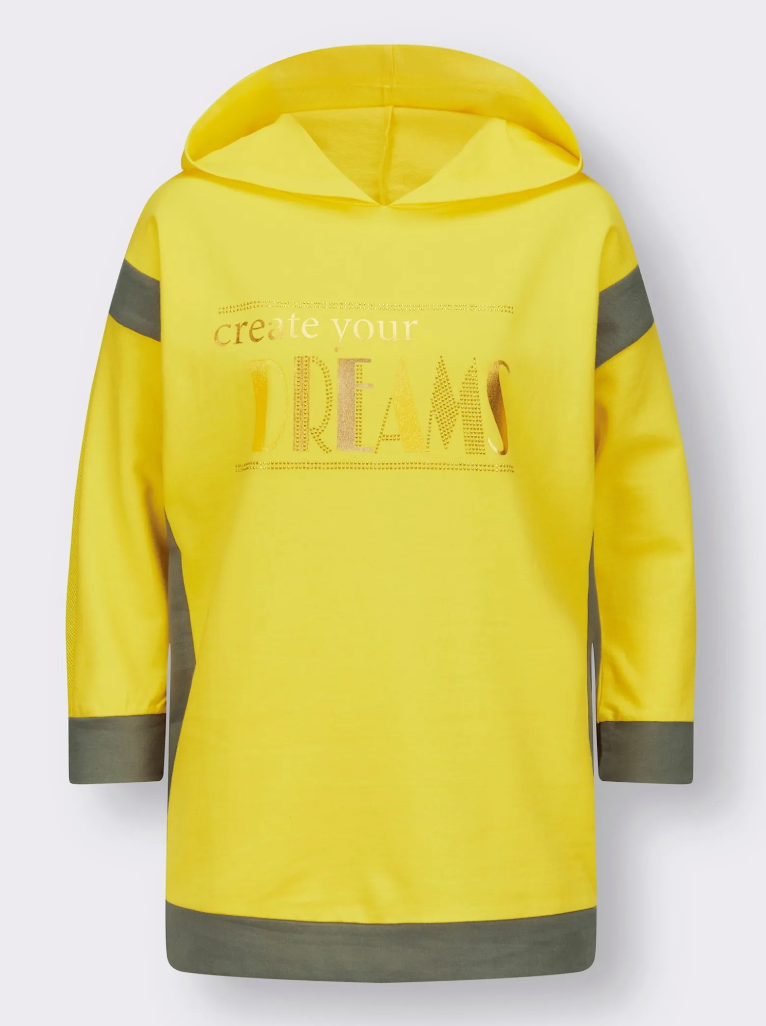 Sweatshirt mit goldfarbenem Folien-Print
