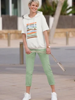 Sweatshirt mit halblangen Ärmeln