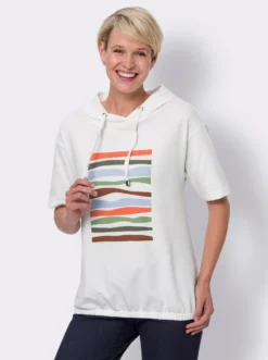 Sweatshirt mit halblangen Ärmeln