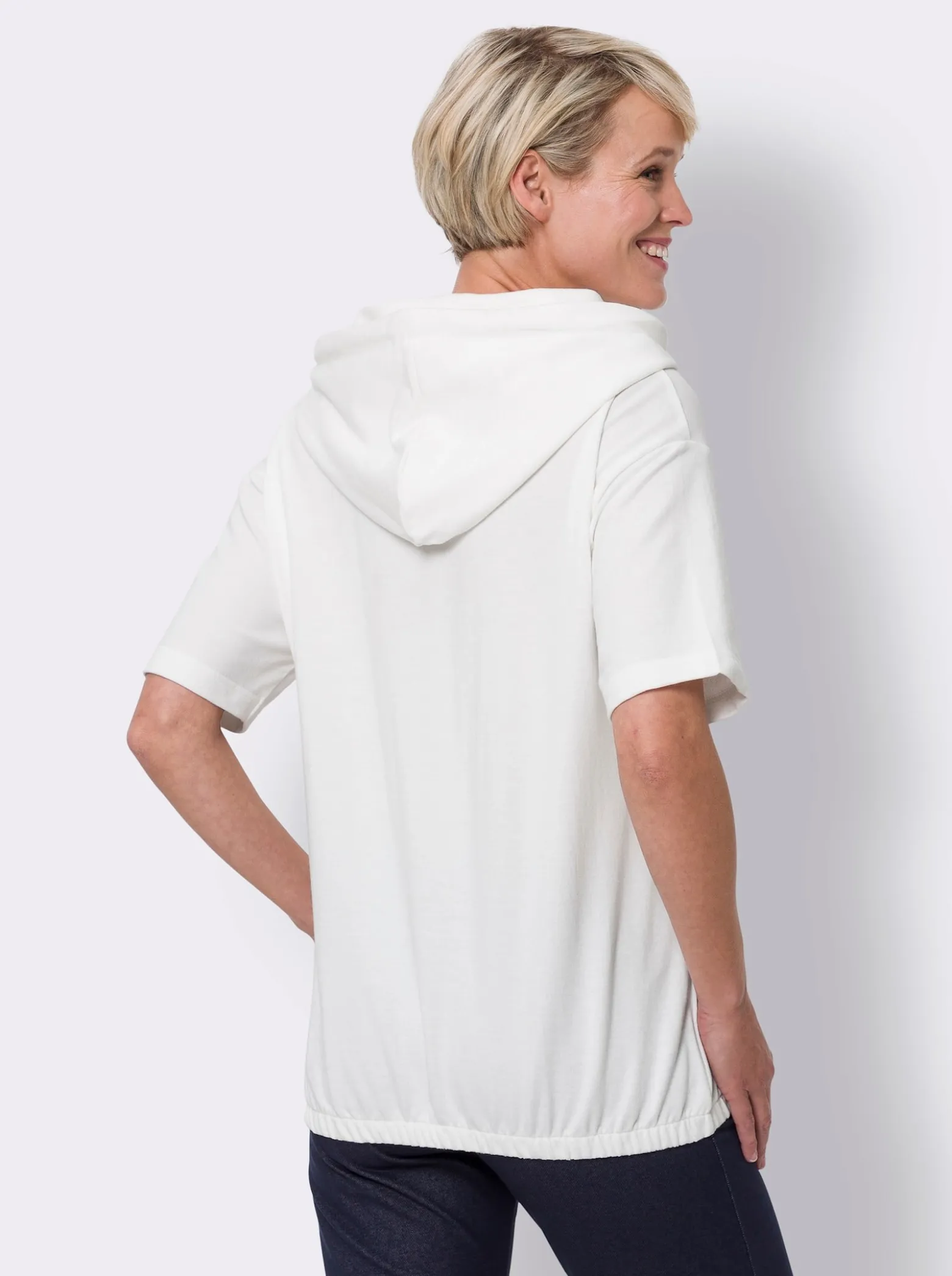 Sweatshirt mit halblangen Ärmeln