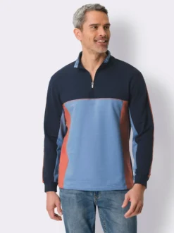 Sweatshirt mit Kontrastnähten
