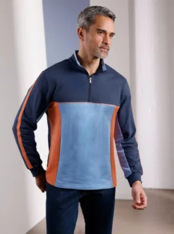 Sweatshirt mit Kontrastnähten