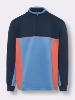 Sweatshirt mit Kontrastnähten