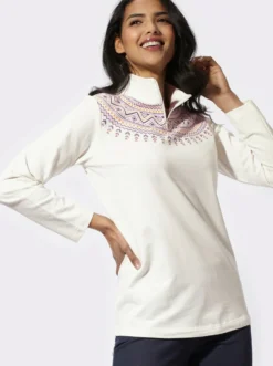 Sweatshirt mit kurzem Reißverschluss
