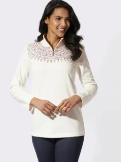 Sweatshirt mit kurzem Reißverschluss