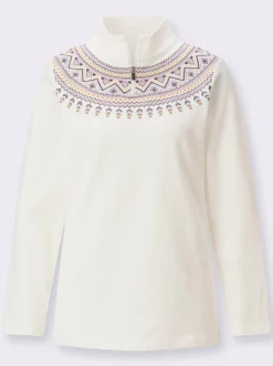 Sweatshirt mit kurzem Reißverschluss