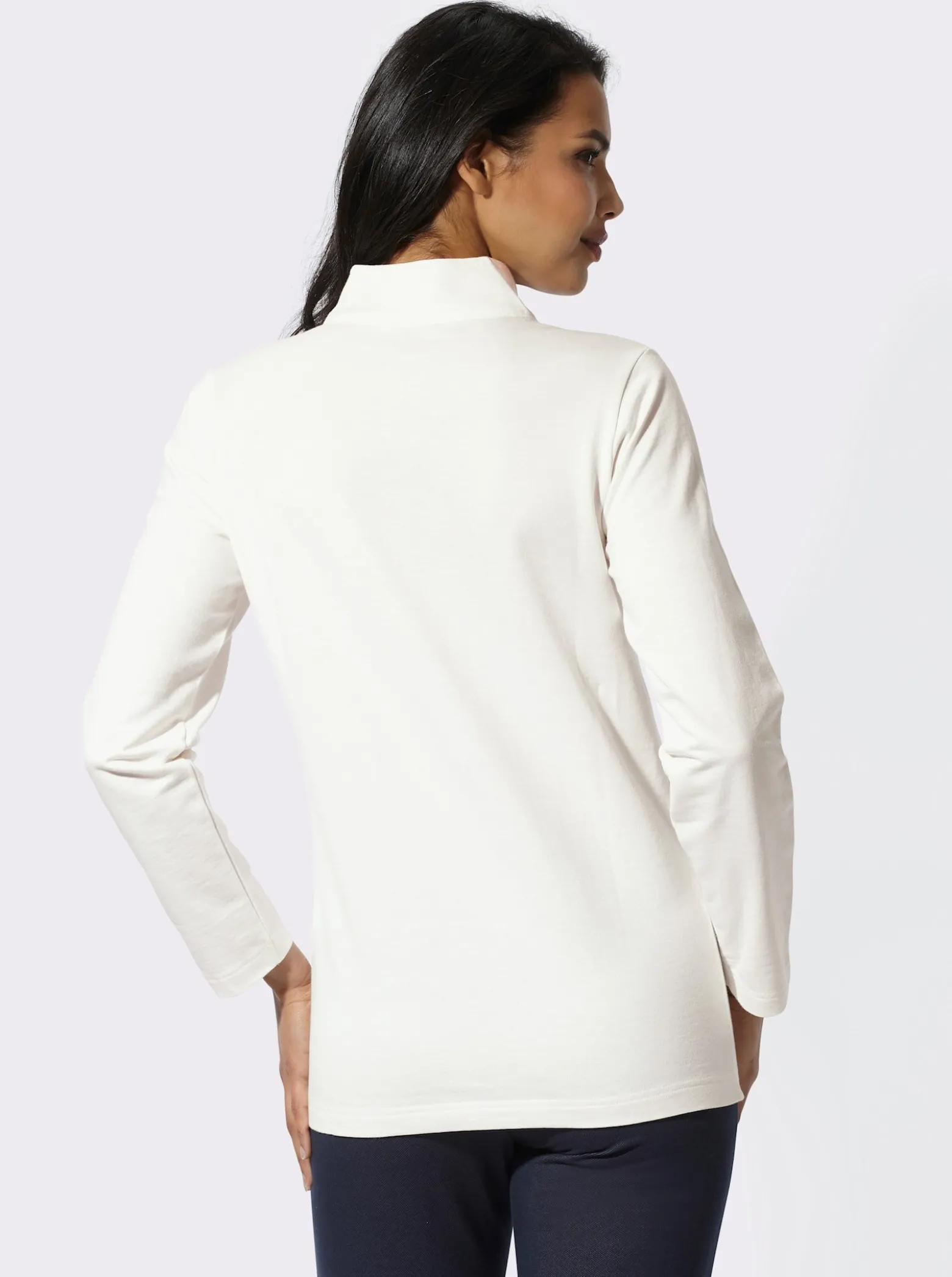 Sweatshirt mit kurzem Reißverschluss
